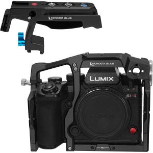 Kondor Blue Cage with Top Handle for Panasonic Lumix S1R II (Raven Black)
