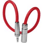 Kondor Blue Mini-XLR Male to Locking 3.5mm Stereo Cable for BMPCC 6K/4K & Canon C70 (Red)