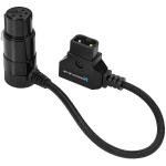 Kondor Blue Straight D-Tap Male to 4-Pin XLR Female Right-Angle Power Cable (6")