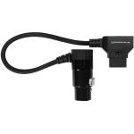 Kondor Blue Straight D-Tap Male to 4-Pin XLR Female Right-Angle Power Cable (6")