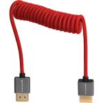 Kondor Blue Coiled High-Speed HDMI 2.0 Braided Cable (12 to 24", Cardinal Red)