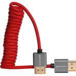 Kondor Blue Coiled High-Speed HDMI 2.0 Braided Cable (12 to 24", Cardinal Red)