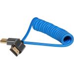 Kondor Blue Coiled High-Speed HDMI 2.0 Braided Cable (12 to 24", Kondor Blue)