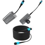 Kondor Blue Fletch Fiber Transmitter & Receiver Module Kit for HDMI with Fiber Armored Cable OM3 MPO (100', Space Gray)