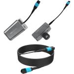 Kondor Blue Fletch Fiber Transmitter & Receiver Module Kit for HDMI with Fiber Armored Cable OM3 MPO (50', Space Gray)