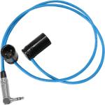 Kondor Blue Dual Low-Profile Right-Angle XLR Male to 3.5mm TRS Cable (16")