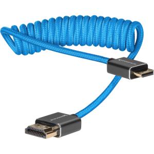 Kondor Blue Coiled Mini-HDMI to HDMI Cable (12 to 24", Blue)