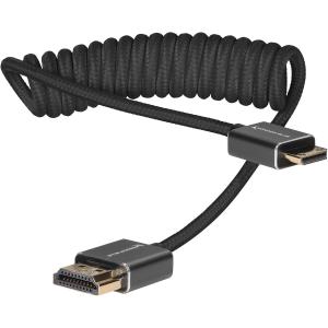 Kondor Blue Coiled Mini-HDMI to HDMI Cable (12 to 24", Black)