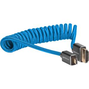 Kondor Blue Coiled Micro-HDMI to HDMI (12 to 24", Kondor Blue)