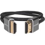 Kondor Blue Braided High-Speed HDMI Cable (Black, 16")