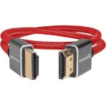 Kondor Blue Braided High-Speed HDMI Cable (Red, 16")