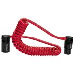 Kondor Blue Coiled Low-Profile Right-Angle XLR Cable (12-24", Red)