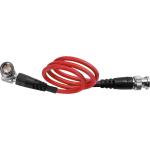 Kondor Blue 12G-SDI Cable Right-Angle to Straight for 4K60p Camera Monitors and Transmitters (20", Cardinal Red)