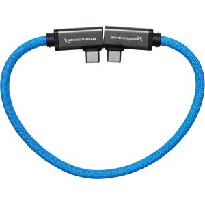 Kondor Blue USB-C 3.1 Gen 2 Dual Right-Angle Cable (Kondor Blue, 12")