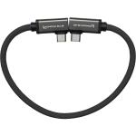Kondor Blue USB-C 3.1 Gen 2 Dual Right-Angle Cable (Raven Black, 12")