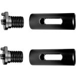 Kondor Blue Top Rod Support for Battery Plate Kit (1.5", Raven Black, Pair)