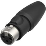 Neutrik NC3FX1-TOP Outdoor Rated 3-Pin Female XLR Cable Connector (Nickel with Gold Contacts)