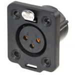 Neutrik NC3FDX-TOP Outdoor Rated 3-Pin Female XLR Chassis Connector (Black)
