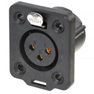Neutrik NC3FDX-TOP Outdoor Rated 3-Pin Female XLR Chassis Connector (Black)