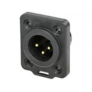 Neutrik NC3MDX-TOP Outdoor Rated 3-Pin Male XLR Chassis Connector (Black)