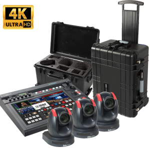 DATAVIDEO SHOWCAST 100 in a HC-850 case with 3x PTC-280's in a HC-800 case