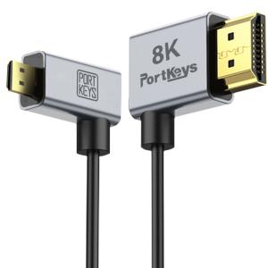 Portkeys 8K HDMI cable A to Micro HDMI D 0,3m