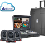 Datavideo SHOWCASTHS-1600T, three PTC-145T's and a sturdy rolling case for transport