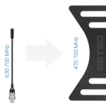 Betso BOWTIE Wideband Omnidirectional Antenna for Sound Bag (470 to 700 MHz)