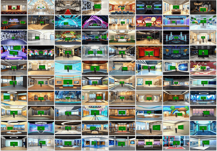 Free Built-in Virtual Set Maker, Built-in Virtual Set Maker to build your virtual set within 1 minute.