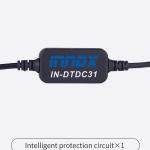 INNOX D-Tap male to right-angle DC 5.5 x 2.1mm barrel connector Cable