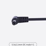 INNOX D-Tap male to right-angle DC 5.5 x 2.1mm barrel connector Cable