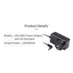 Portkeys 12V-2A-DC Power Adaptor with US Standard