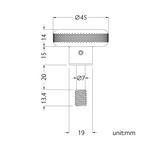 KUPO Aluminum Round Knob 3/8"-20