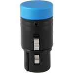Cable Techniques Low-Profile Right-Angle XLR 3-Pin Female Connector (Large Outlet, A-Shell, Blue Cap)