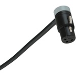 Cable Techniques Low-Profile Right-Angle XLR 3-Pin Female Connector (Large Outlet, B-Shell, Gray Cap)