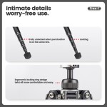 Fotopro FY-820 Free-1 Compact Aluminum Travel Tripod (Slate Gray)