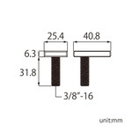 KUPO Stainless Steel Body Starter With 3/8"-16 Male Thread (Set of 2)