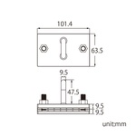 KUPO Wide Uni-body Pinch Clamp Die-down