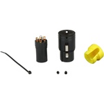 Cable Techniques Low-Profile Right-Angle XLR 3-Pin Female Connector (Large Outlet, A-Shell, Yellow Cap)