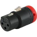 Cable Techniques Low-Profile Right-Angle XLR 3-Pin Female Connector (Standard Outlet, A-Shell, Red Cap)