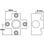 KUPO 4 WAY CROSS, SILVER