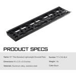 Tilta 10" Lightweight Dovetail Plate (Black)