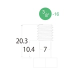 KUPO Hex Bolt 3/8"-16