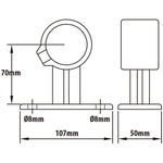 KUPO HANDDRAIL BRACKET, SILVER