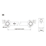 KUPO 1000mm Parallel Pipe to Pipe Coupler - Black