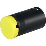 Cable Techniques Low-Profile Right-Angle XLR 3-Pin Male Connector (Standard Outlet, A-Shell, Yellow Cap)