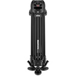 Manfrotto 608 Nitrotech Fluid Head with 645 FAST Twin Aluminum Tripod System and Bag