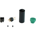 Cable Techniques Low-Profile Right-Angle Mini-XLR 3-Pin Male Connector with Adjustable Exit (Standard Outlet, Green Cap)