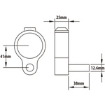 KUPO GATE HINGE, SILVER