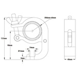 KUPO Mighty Handcuff Clamp for 60mm Tube - Black